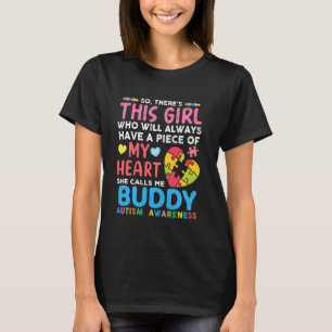 Det Finns Denna Tjej Hon Kallar Mig Kompis Autism T Shirt