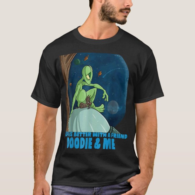 Det finns en Alien i Toilet T Shirt (Framsida)