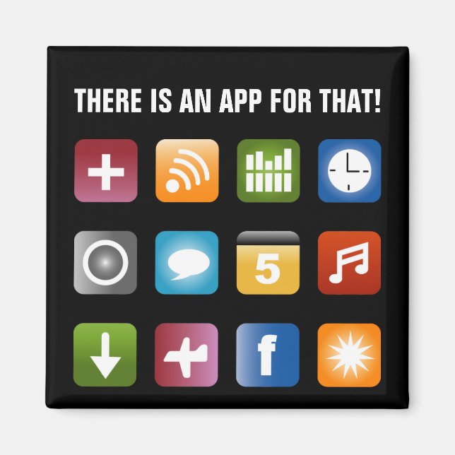 Det finns en app för den magneten | Vektordesign Magnet (Framsidan)