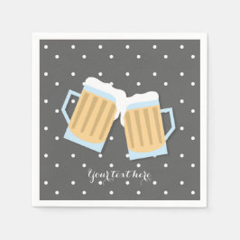 Det finns en baby som brygger öl Muggar Grå dusch Pappersservett