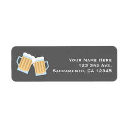 Det Finns En Baby som Brygger Ölmuggar Grå Dusch Returadress Etikett