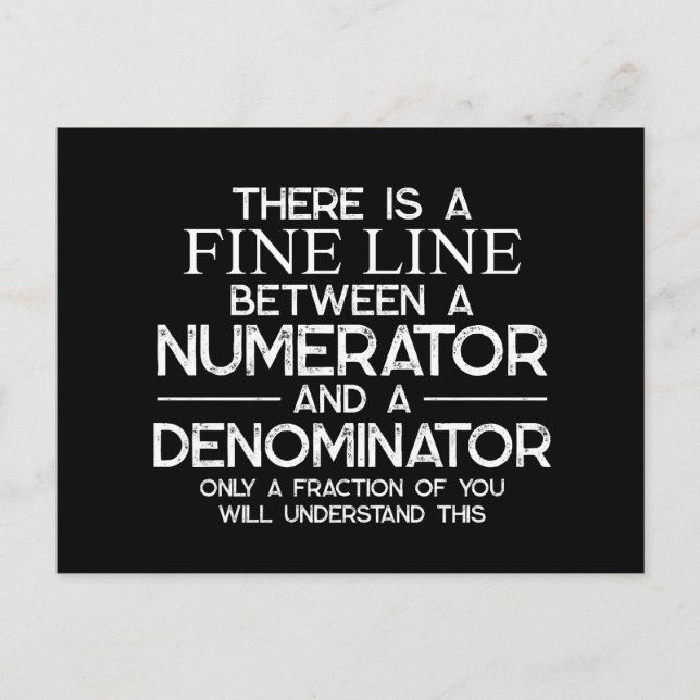 Det finns en bra mellan Math Student Helg Vykort (Framsida)