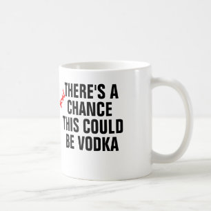 Det finns en bra riskerar detta kunde vara vodka. kaffemugg