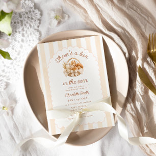 Det finns en bulle i ugnen - baby shower inbjudningar
