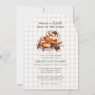 Det finns en bun i Oven Neutralt Baby Shower Inbjudningar