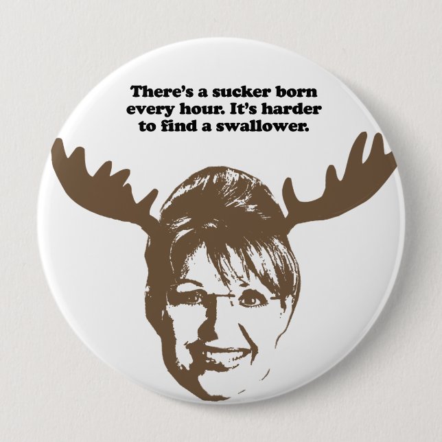 Det finns en född sucker varje timme knapp (Framsida)