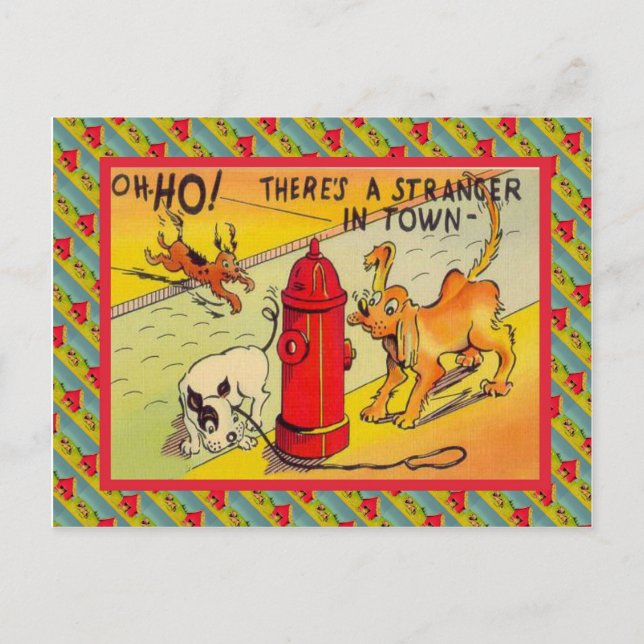 Det finns en främling i stan vykort (Framsida)