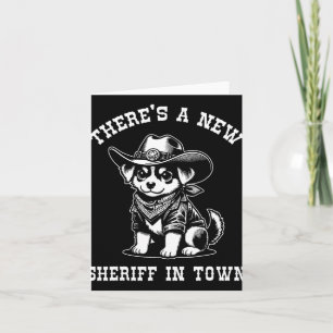 Det finns en ny sheriff i stan Cowboy Dog Western Kort