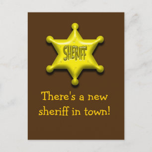 Det finns en ny sheriff i stan! vykort