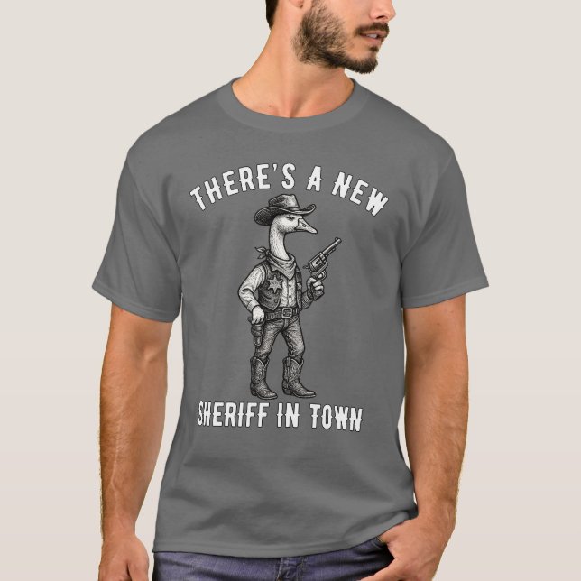 Det finns en ny sheriff i stan, Western. T Shirt (Framsida)