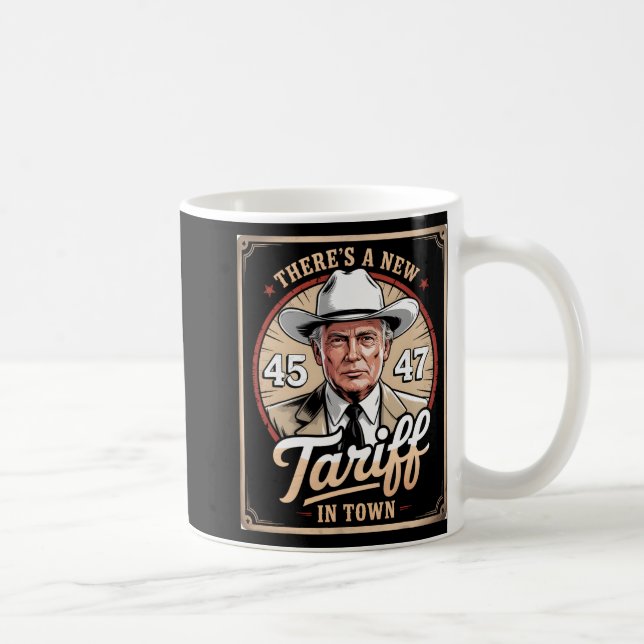 Det finns en ny taxa i Town Funny Trump-politik Kaffemugg (Höger)