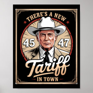 Det finns en ny taxa i Town Funny Trump-politik Poster