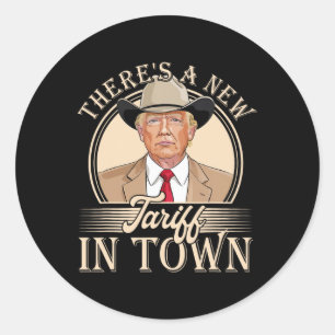 Det finns en ny taxa i Town Funny Trump-politik Runt Klistermärke
