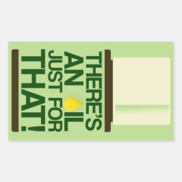 Det finns en oljemärkning rektangulärt klistermärke