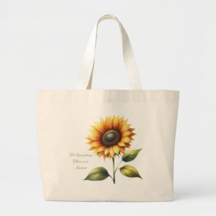 Det finns en säsong Big Solros Tote Bag Jumbo Tygkasse