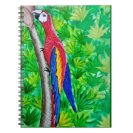 Det finns ett Scarlet Macaw i Träd! Anteckningsbok