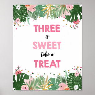 Det finns ett svenskt tropiskt Safari Girl Birthda Poster