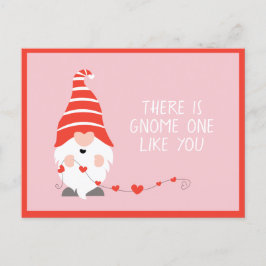 Det finns Gnome som du Red Rosa Vykort