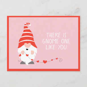 Det finns Gnome som du Red Rosa Vykort