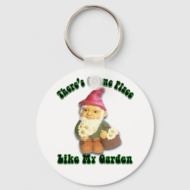 Det finns Gnome Ställe som min Garden Keychain Nyckelring (Framsida)