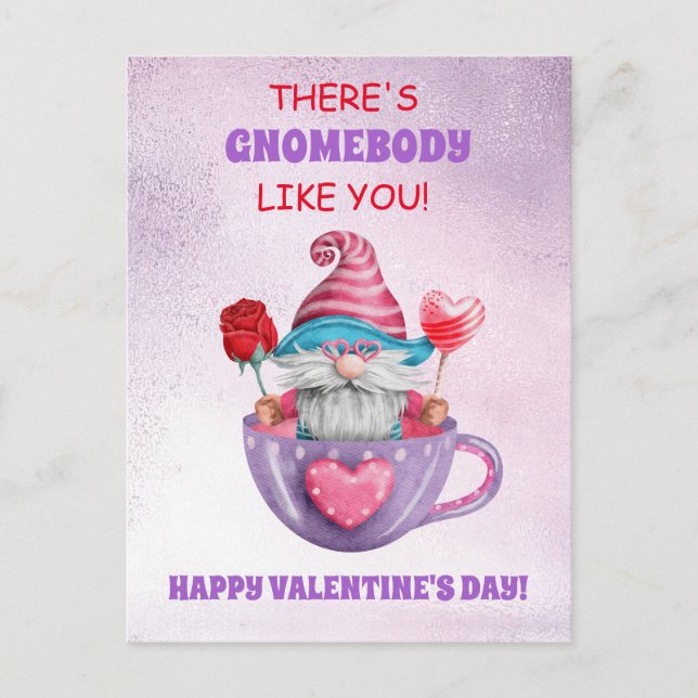 Det finns Gnomebody som du valentins dag Vykort (Framsida)