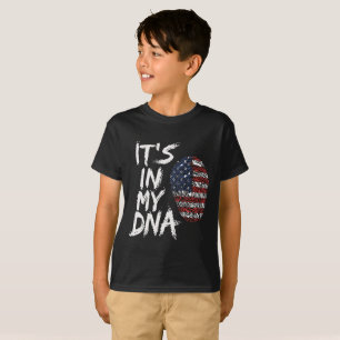 det finns i min dna amerikansk flagga souvenir gåv t shirt