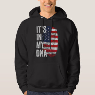 Det Finns I Min Dna Amerikansk Flagga Usa Fotbolls Hoodie