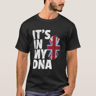 Det Finns I Min DNA Brittisk Flagga England Storbr T Shirt