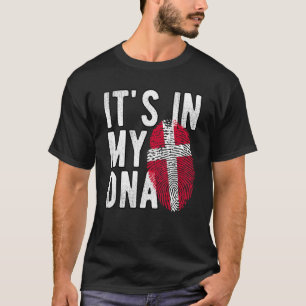 Det finns i min DNA-flagga Dansk Fingerprint T Shirt