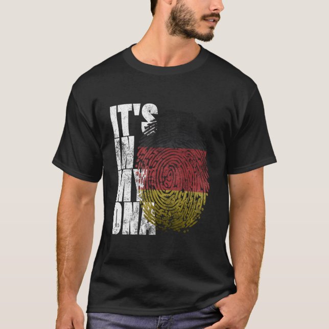 Det Finns I Min Dna Ger Oktoberfest Gery Flagga T Shirt (Framsida)