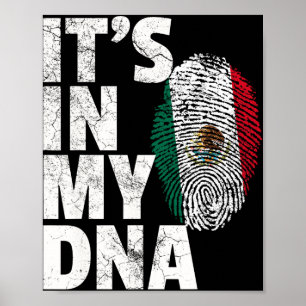 Det Finns I Min Dna Mexikansk Mexiko Flagga Cinco Poster