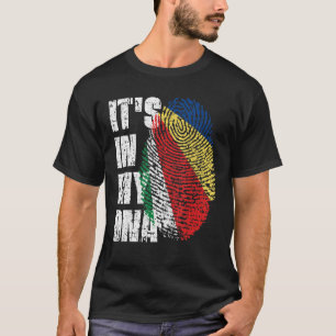 Det finns i Min DNA Seychellernas Flagga Seychelle T Shirt