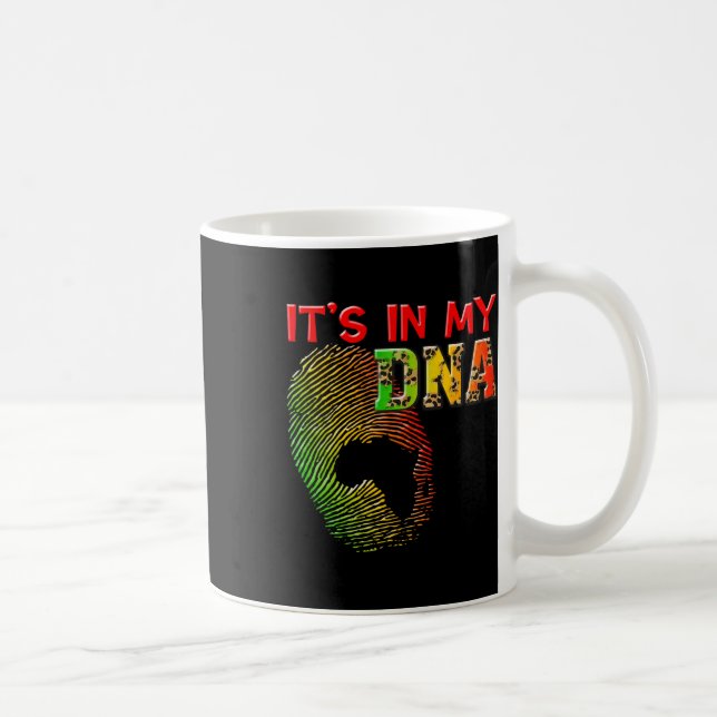 Det Finns I Min Dna Svarta Historiska Rötter Afrik Kaffemugg (Höger)