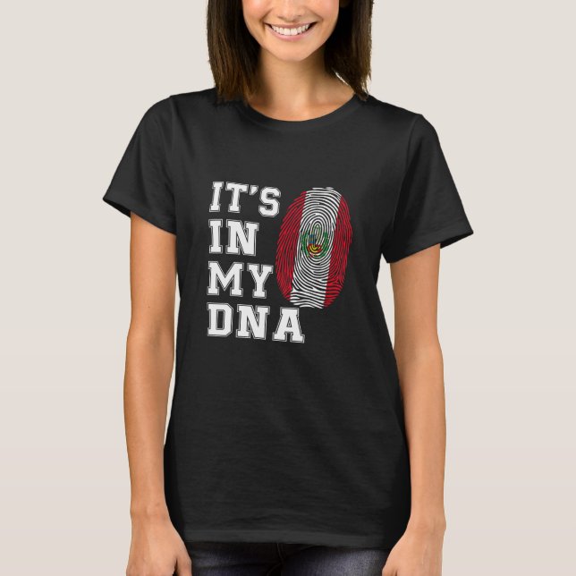 Det finns i mitt DNA peruanska stolta peruanska fl T Shirt (Framsida)