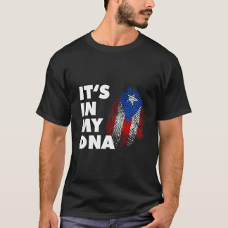 Det Finns I Mitt Dna Puerto Rico Fingeravtryck Bor T Shirt