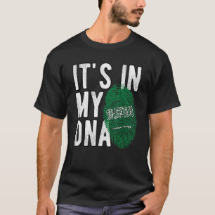 det finns i mitt DNA Saudiarabien flagga Fingeravt T Shirt