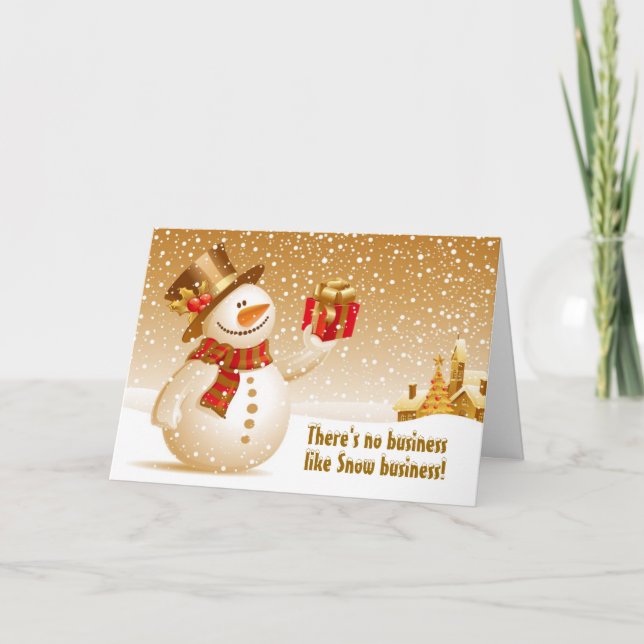 Det finns inga affärer som snö! helgkort (Framsida)