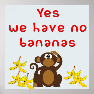 Det finns inga bananer i Sång. Poster
