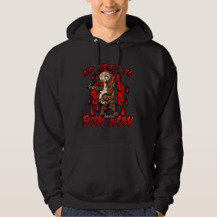 Det finns ingen anledning till Springa nu Zombie S Hoodie