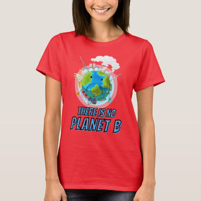 Det finns ingen B-färgad planet T Shirt (Framsida)