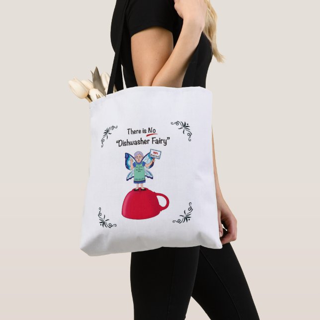 Det finns ingen "Dishwasher Fairy Tote" Tygkasse (Närbild)