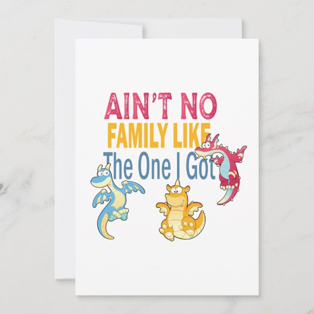 Det finns ingen familj som den jag Har Tack Kort (Framsida)