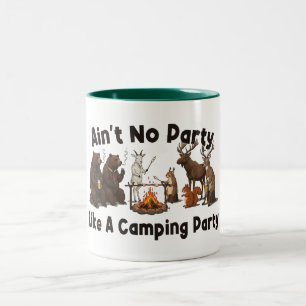 Det finns ingen fest som en campingfest Två-Tonad mugg