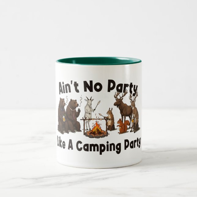 Det finns ingen fest som en campingfest Två-Tonad mugg (Center)