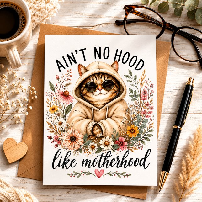 Det finns ingen förort som moderskapet Morsdagskor Julkort (🔥 Every Mom Will Feel Seen with This Card!)