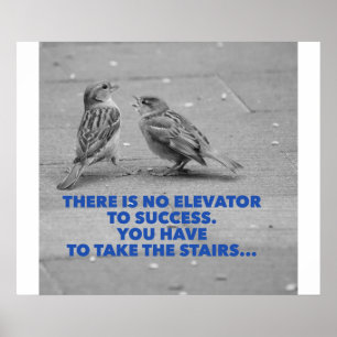 Det finns ingen framgångsfaktor - motivation poster