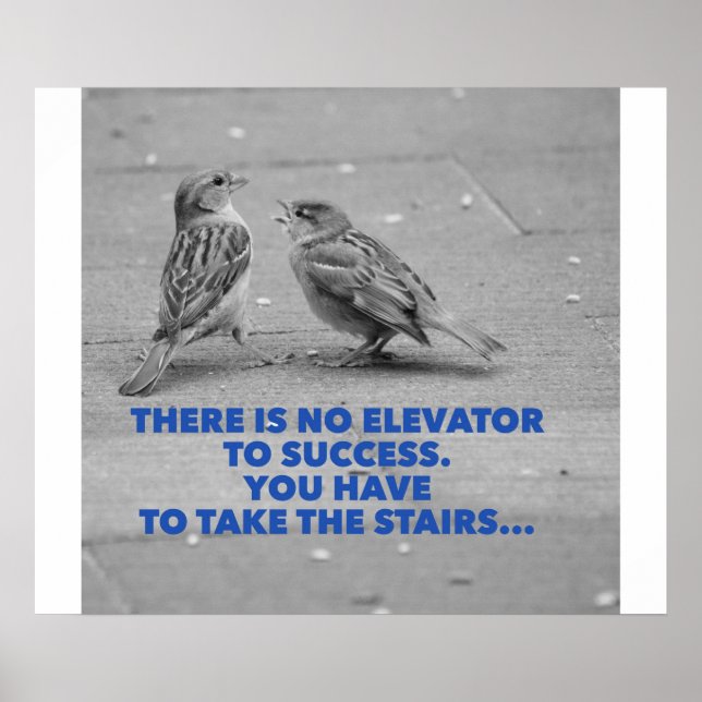 Det finns ingen framgångsfaktor - motivation poster (Framsidan)