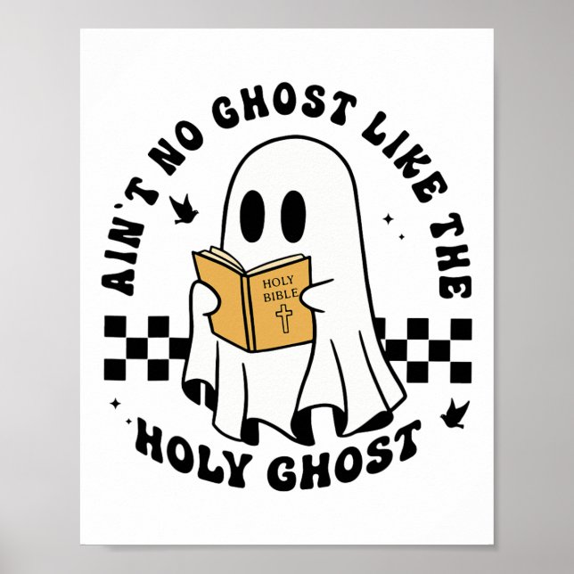 Det finns ingen Ghost som Heligan Ghost Funny Chri Poster (Framsidan)