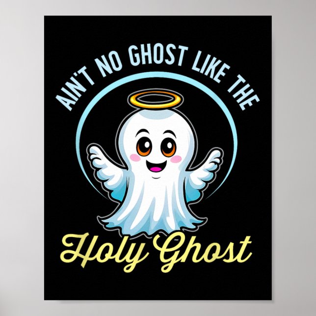 Det finns ingen Ghost som Heligan Ghost Funny Chri Poster (Framsidan)