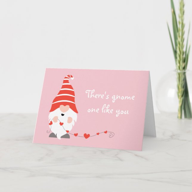 Det Finns Ingen Gnome Som Du Röd Rosa Kort (Framsida)